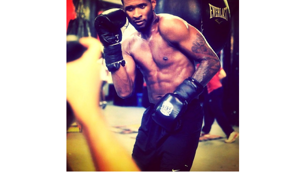 Pictures Of Usher Practicing For Sugar Ray Leonard Movie